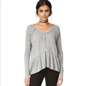 We The Free Coastline Henley in Gray -Sz S